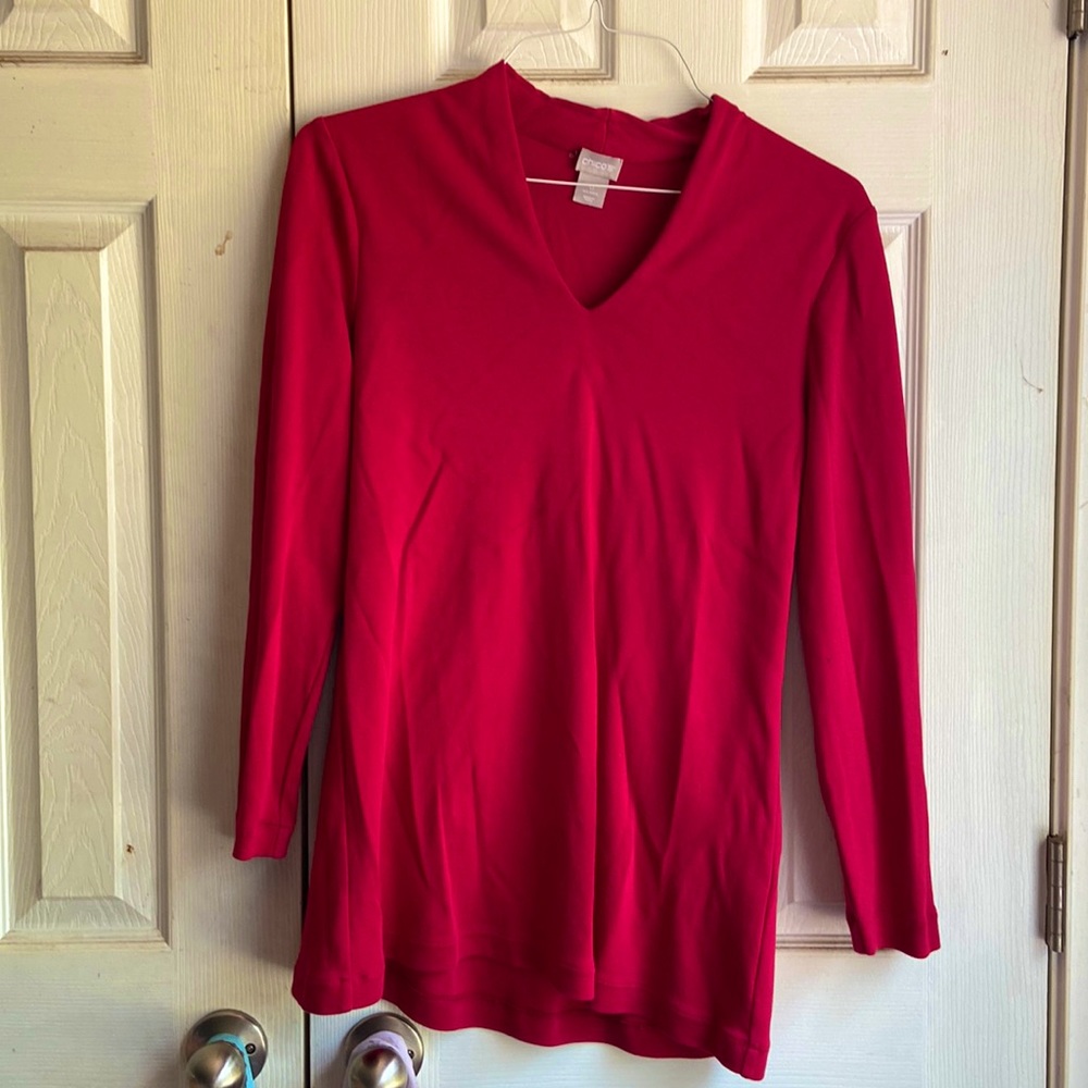 Chicos blouse. Worn once after spilling coffee on another shirt